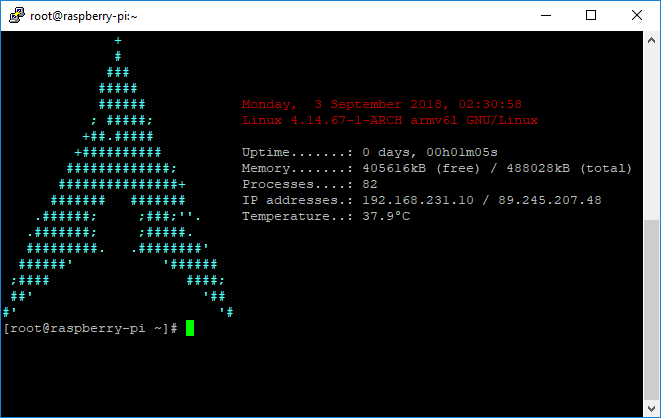 SSH-Login-Bildschirm SSH-Login-Bildschirm